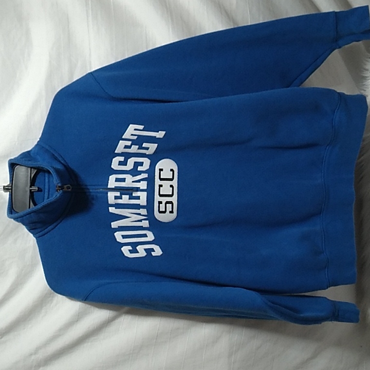 Jansport Somerset Scc Half Zip Pullover Sz.M Light Wash Wear Uni (Xx-55)